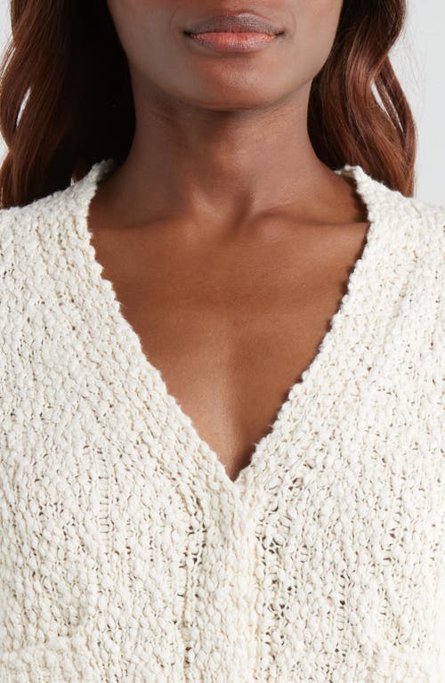 Shop Lunya Textured Cotton Snap Front Cardigan In Swan White