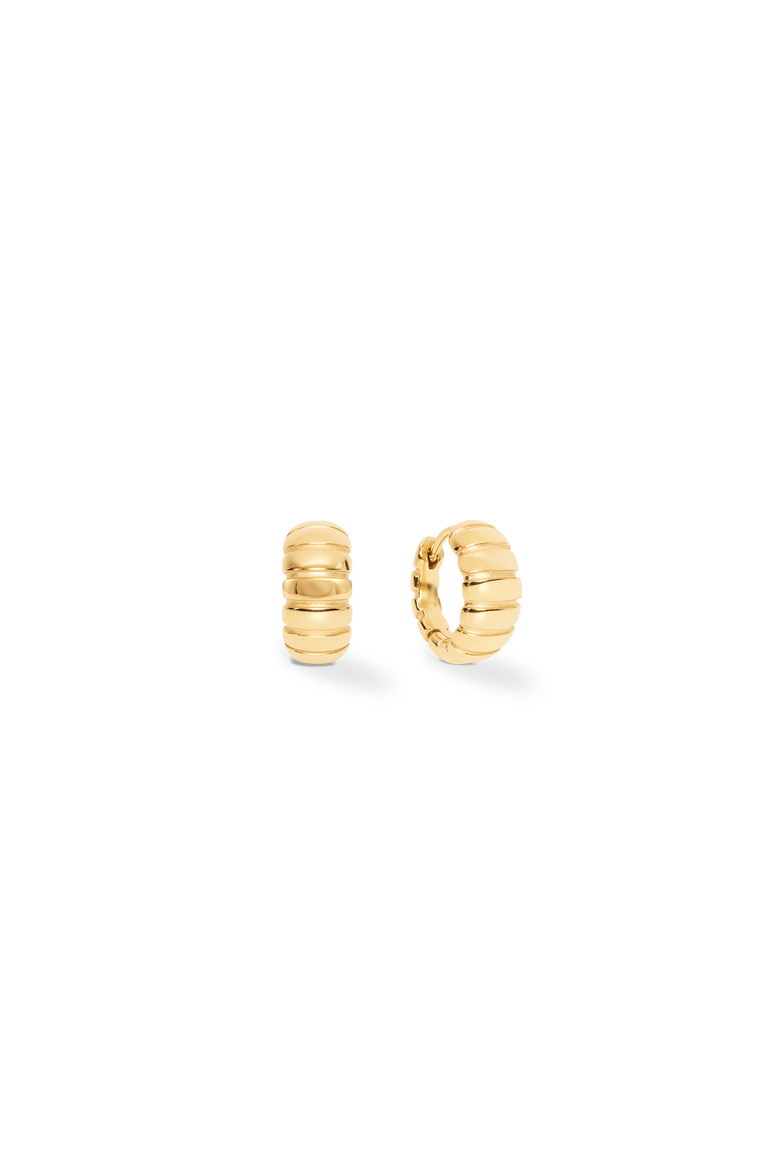 Structure Hoop Earrings, Main, color, Gold