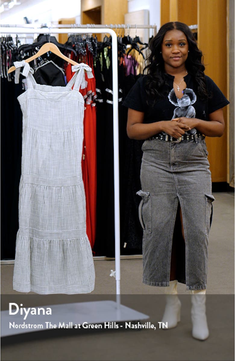 Shoreline Stripe Midi Cover-Up Dress, sales video thumbnail
