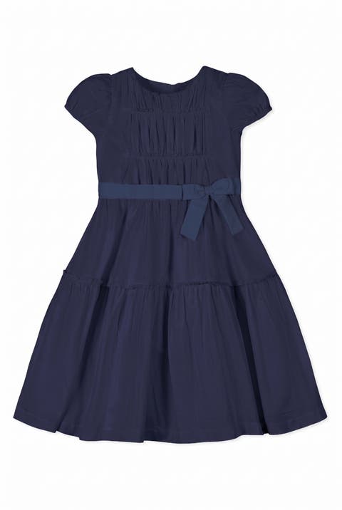 Kids' Organic Puff Sleeve Tiered Party Dress