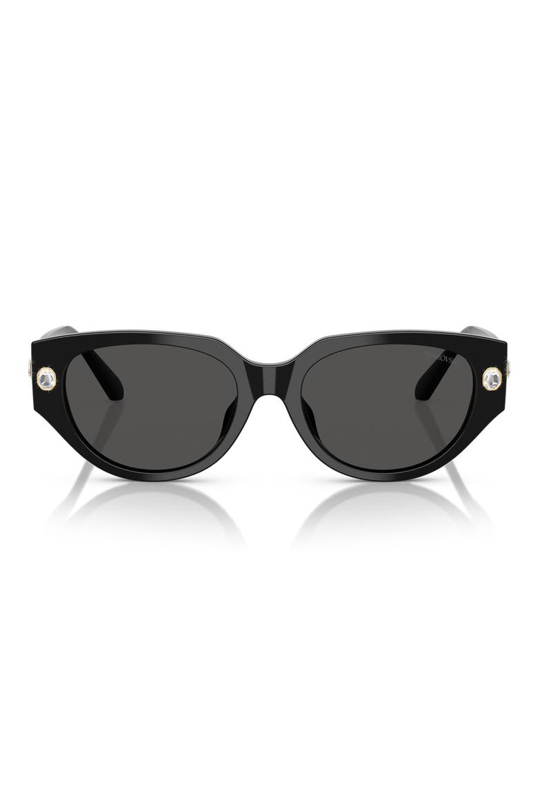 54mm Butterfly Sunglasses, Main, color, BLACK
