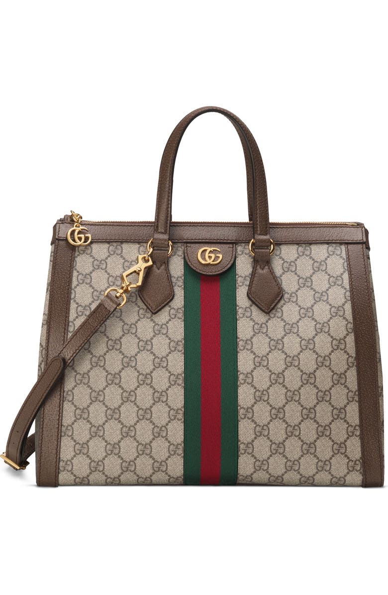 Gucci Medium Canvas Satchel, Main, color,