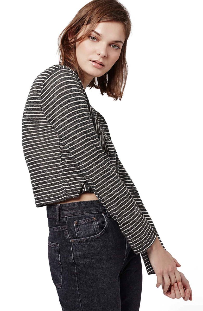 Topshop Stripe Panel Crop Top, Alternate, color, 