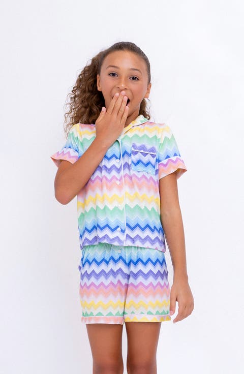 Chevron Print Short Sleeve Jersey PJ
