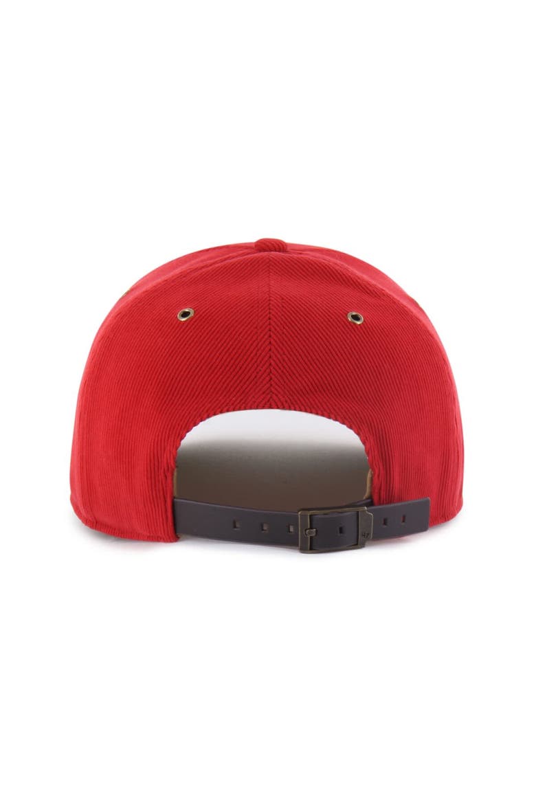 Men's '47  Scarlet San Francisco 49ers Golden Age Corduroy Hitch Adjustable Hat, Alternate, color, Scarlet