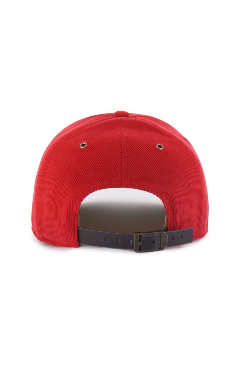 '47 Men's '47  Scarlet San Francisco 49ers Golden Age Corduroy Hitch Adjustable Hat, Alternate, color, Scarlet