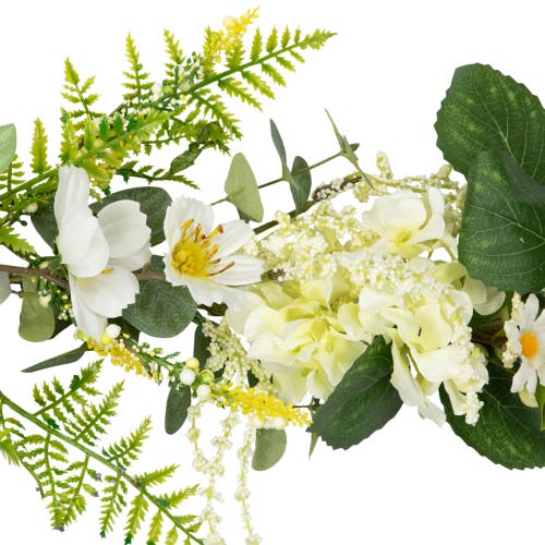 Northlight Hydrangea And Eucalyptus Artificial Floral Spring Garland In Green