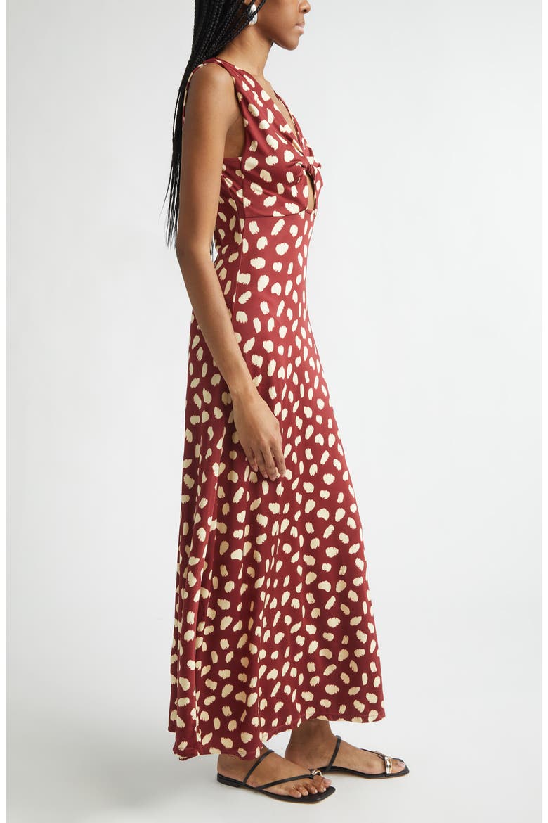 Horizonte Mistico Reversible Print Jersey Maxi Dress, Alternate, color, CHERRY / ECRU
