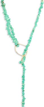 House of Olia Zeina 14k Gold Filled Amazonite Lariat Necklace