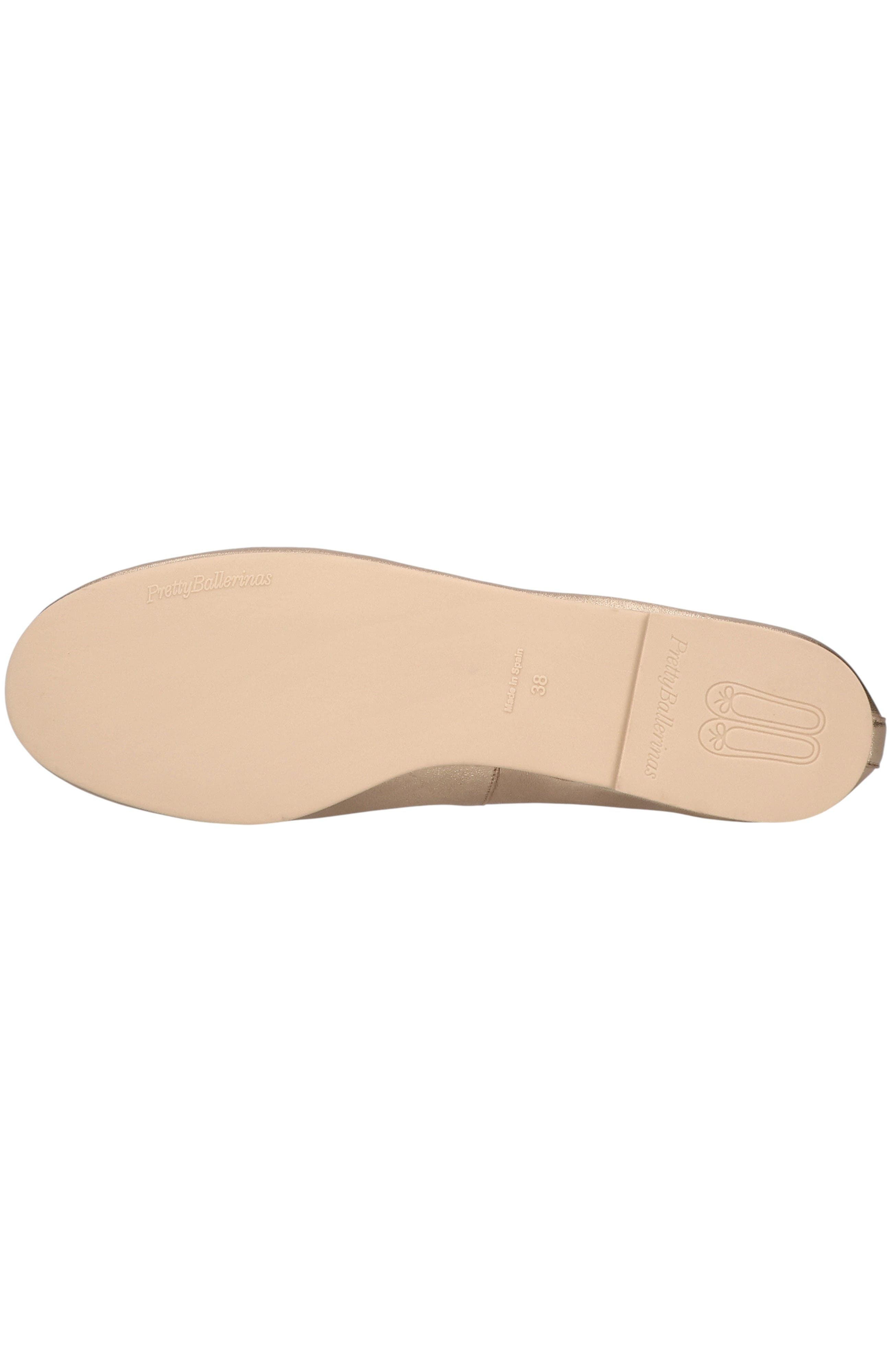 Pretty Ballerinas Round Toe Naked Metallic Ballet Flat, Alternate, color, Gold