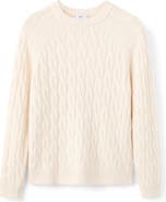 MANGO Cable Crewneck Sweater