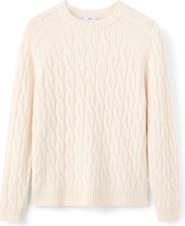 MANGO Cable Crewneck Sweater