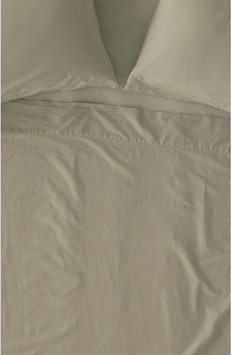 Pact Organic Cotton Organic Room Service Sateen Fitted Sheet, Alternate, color, Spray Green