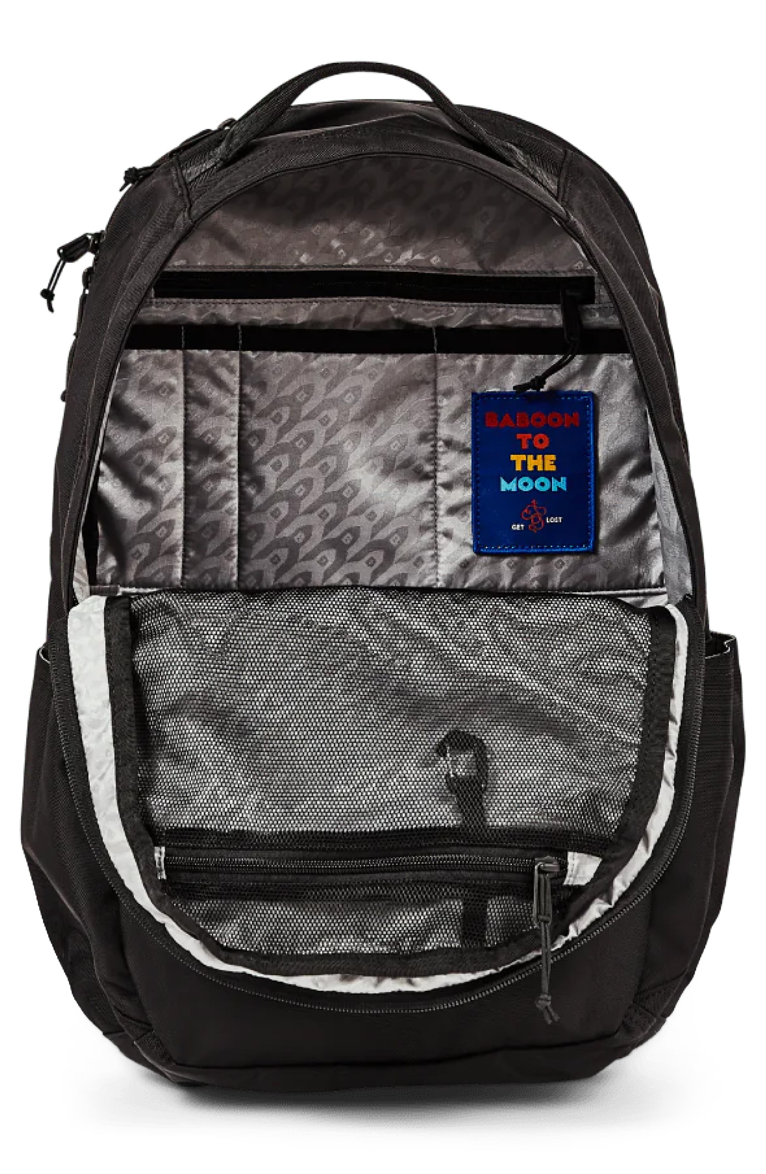 Baboon to the Moon City Water Repellent Backpack, Alternate, color, Black