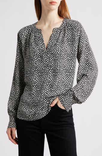 NIC+ZOE Spotted Around Long Sleeve Top