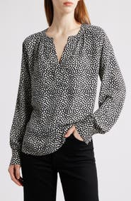 NIC+ZOE Spotted Around Long Sleeve Top