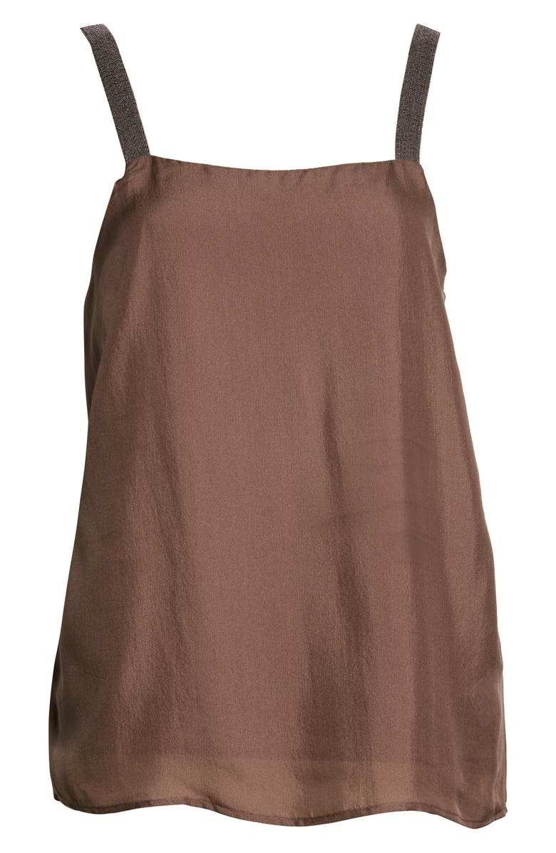 Fabiana Filippi Beaded Strap Silk Tank, Alternate, color, 