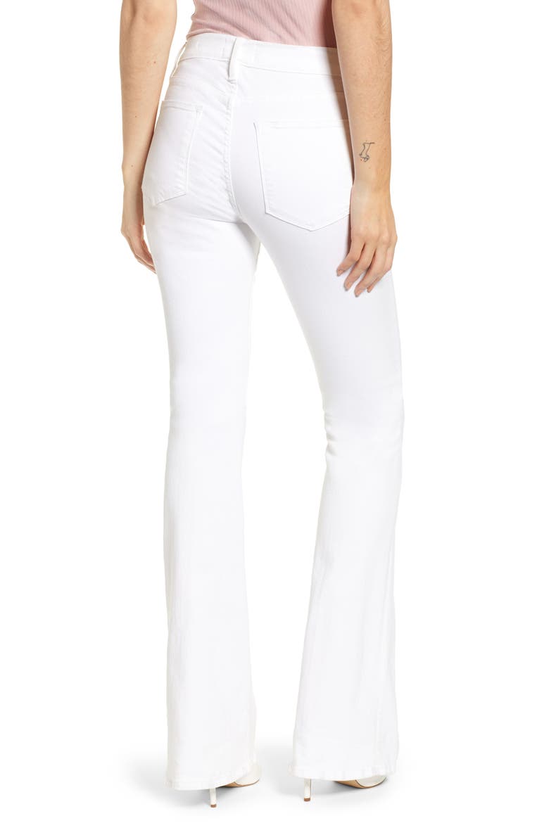 Le High Flare Jeans, Alternate, color, BLANC