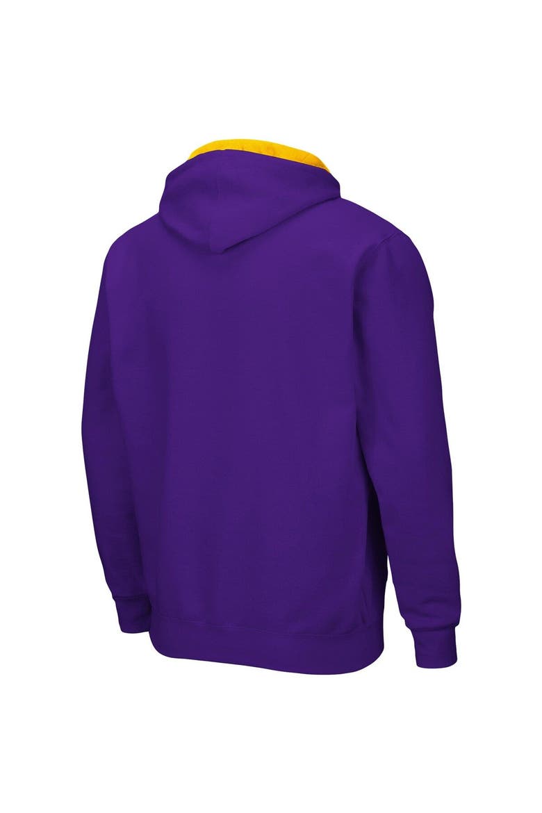 Men's Colosseum Purple LSU Tigers Arch & Logo 3.0 Full-Zip Hoodie, Alternate, color, Purple