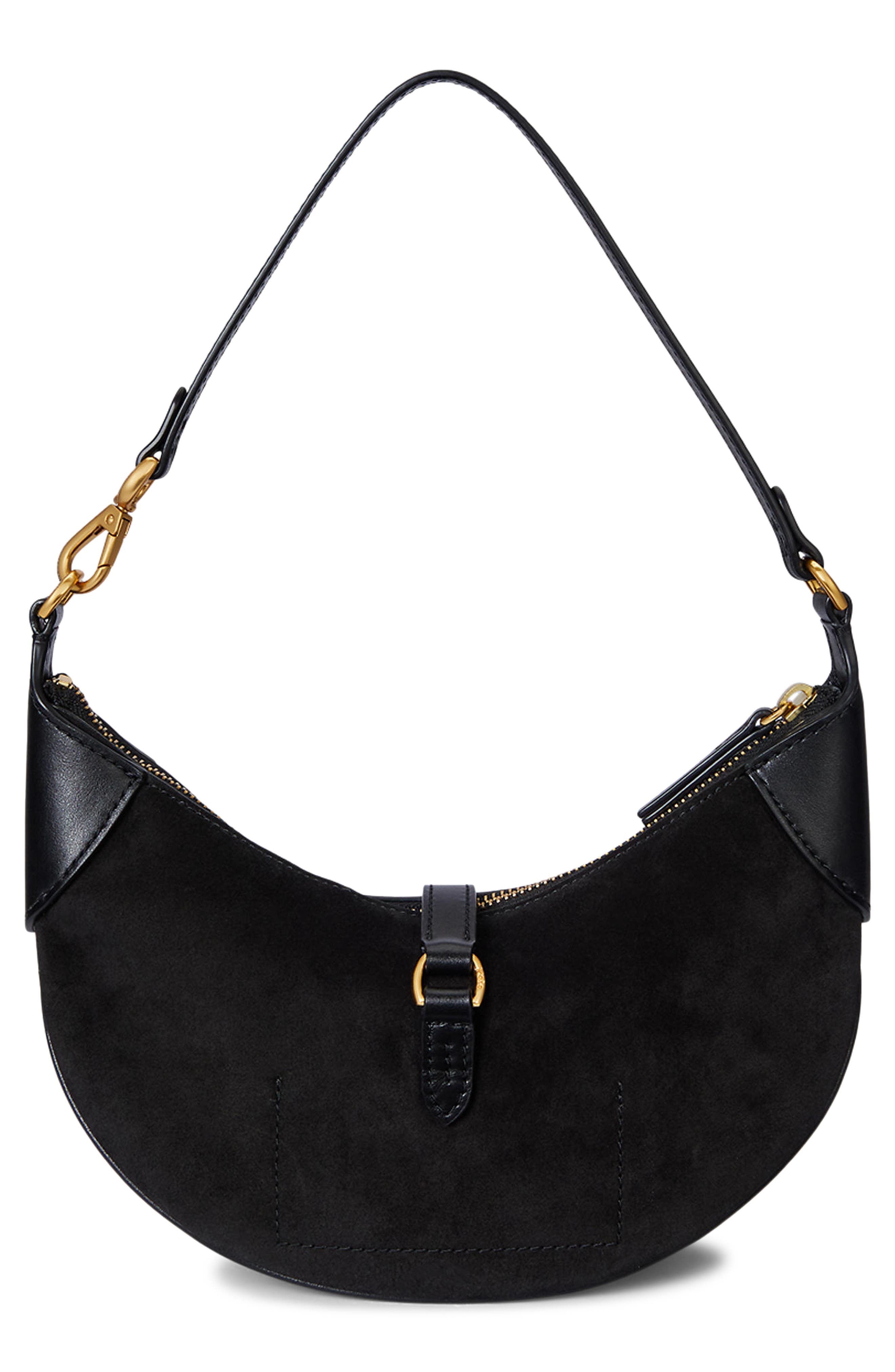 Mini Polo ID Shoulder Bag, Alternate, color, BLACK/ G L