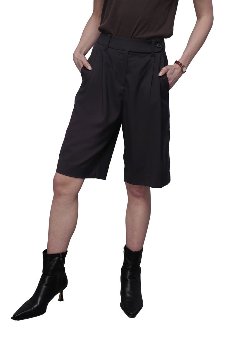 The Empower Wide Leg Short, Main, color, BLACK