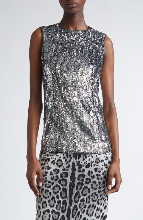 Sequin Sleeveless Top