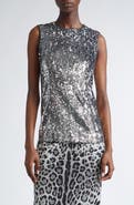Dolce&Gabbana Sequin Sleeveless Top