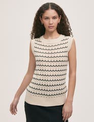 Finery London Dion Striped Knitted Sleeveless Top