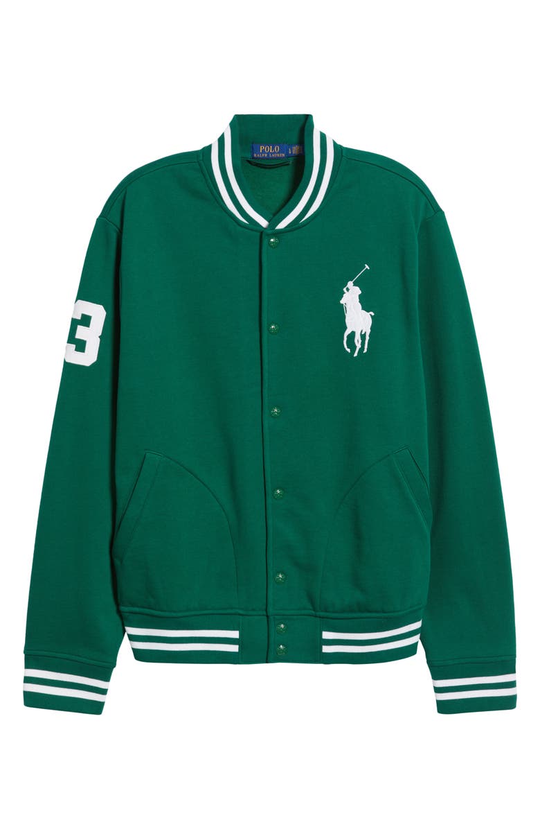 Polo Ralph Lauren Big Pony Fleece Baseball Jacket, Alternate, color, 