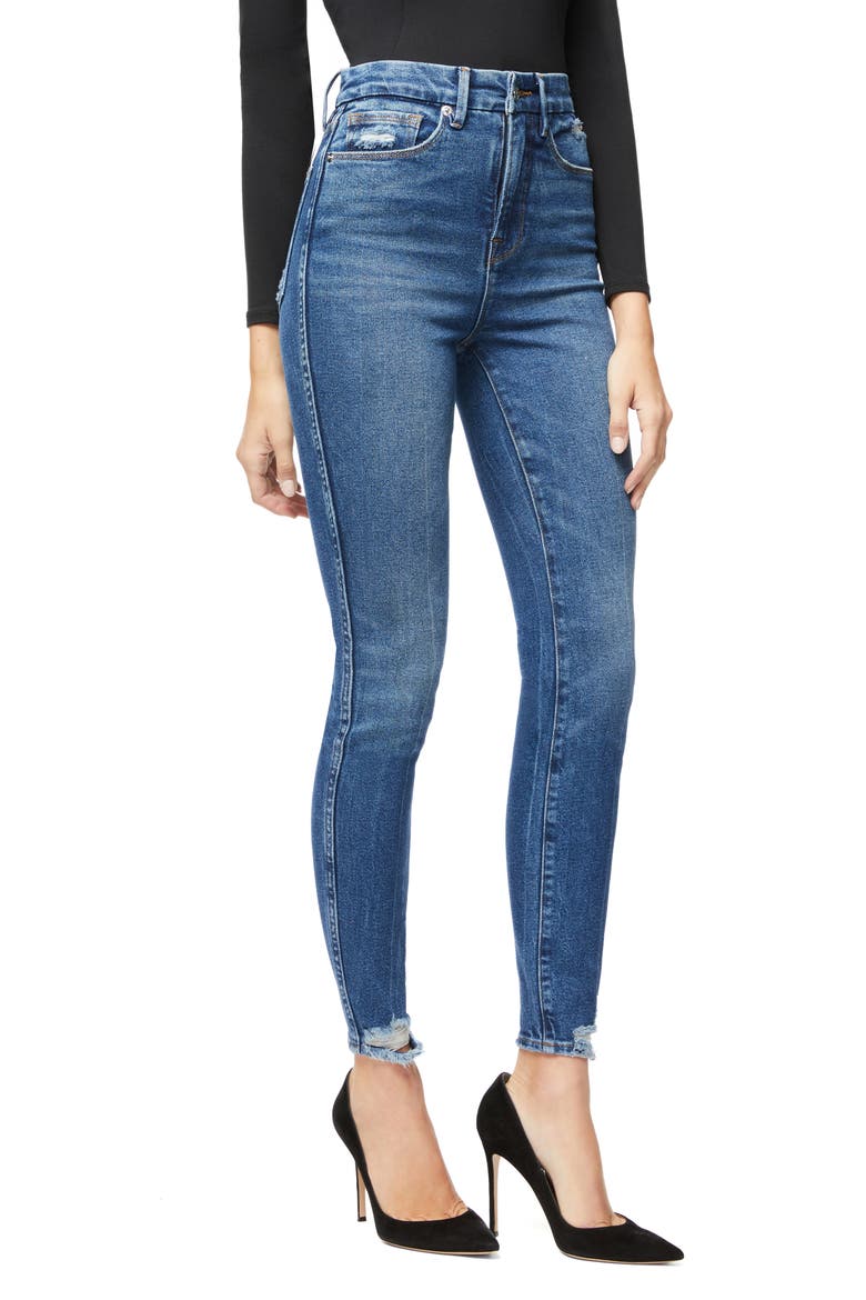 Good Curvy High Waist Skinny Jeans, Alternate, color, BLUE329