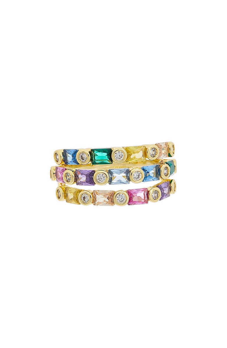 Juvell Rainbow Cubic Zirconia Multiband Ring, Main, color, 