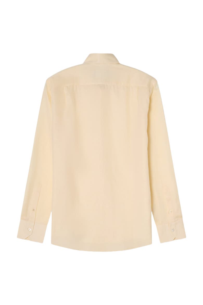 Reynolds Cotton Linen Blend Shirt in Contemporary fit, Alternate, color, Yellow