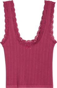Florence by Mills Lace Trim Crop Tank