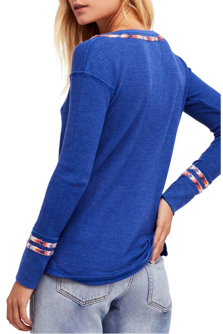 Rainbow Thermal Tee, Alternate, color, BLUE