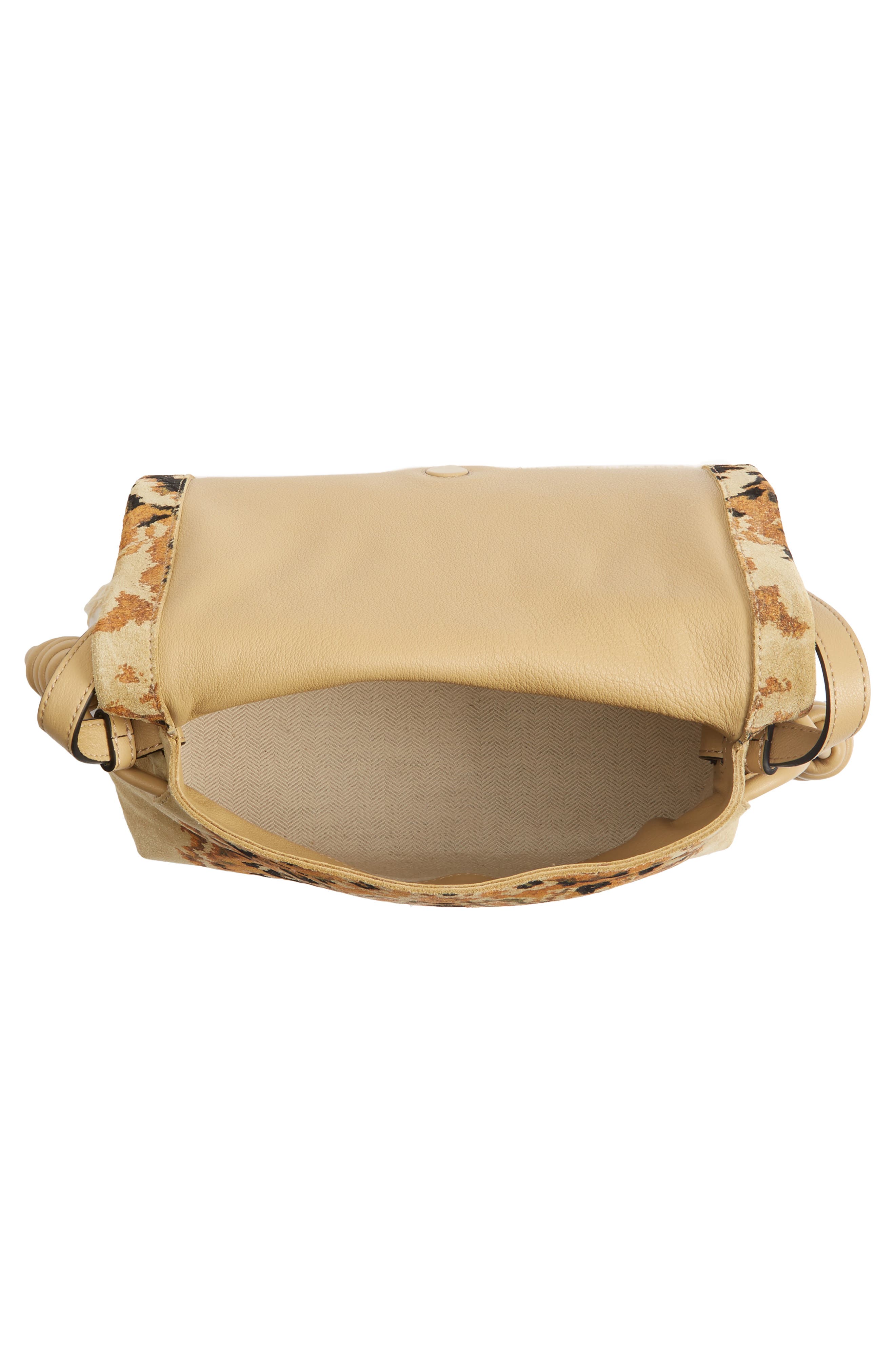 Loewe Flamenco Fringe Tapestry Calfksin Leather Bag, Alternate, color, 