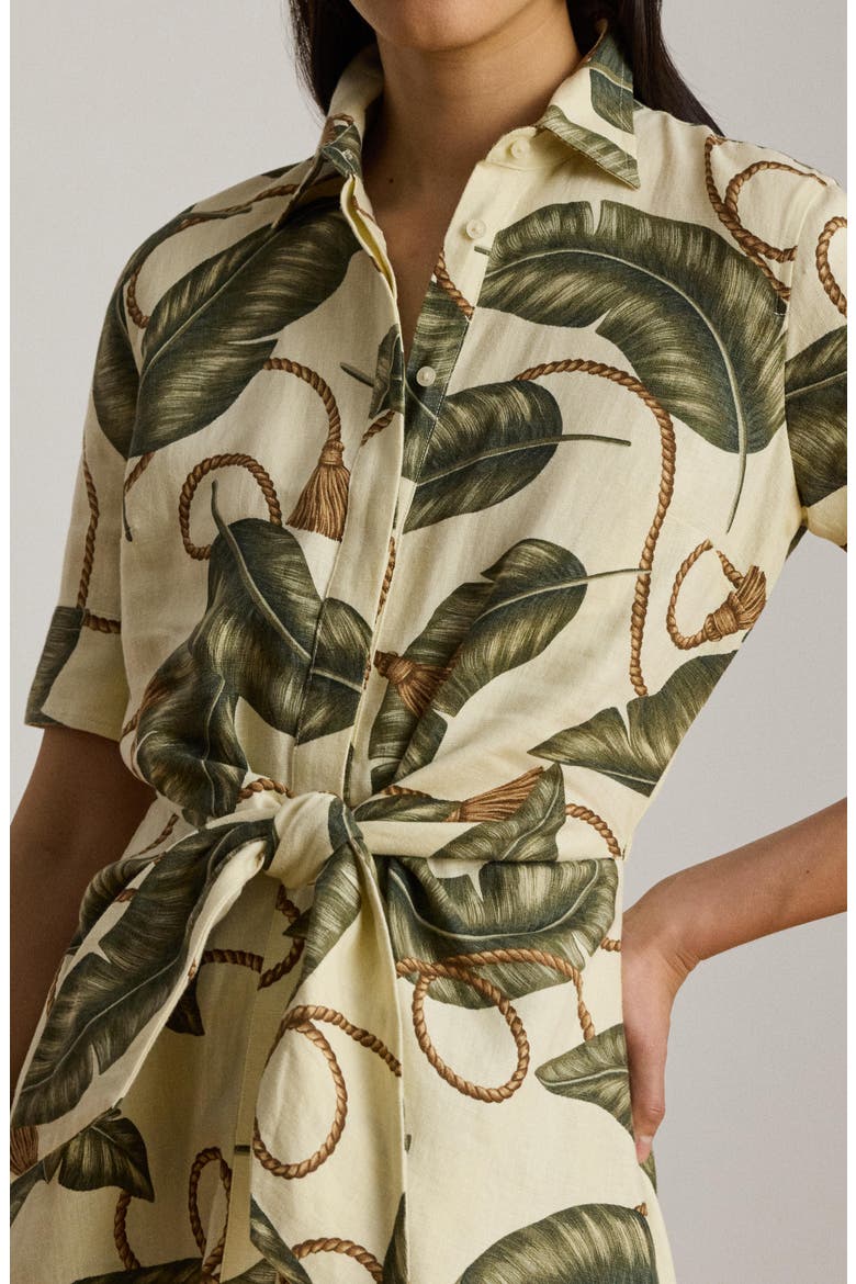 Short Sleeve Shirtdress, Alternate, color, CREAM/ MULTI
