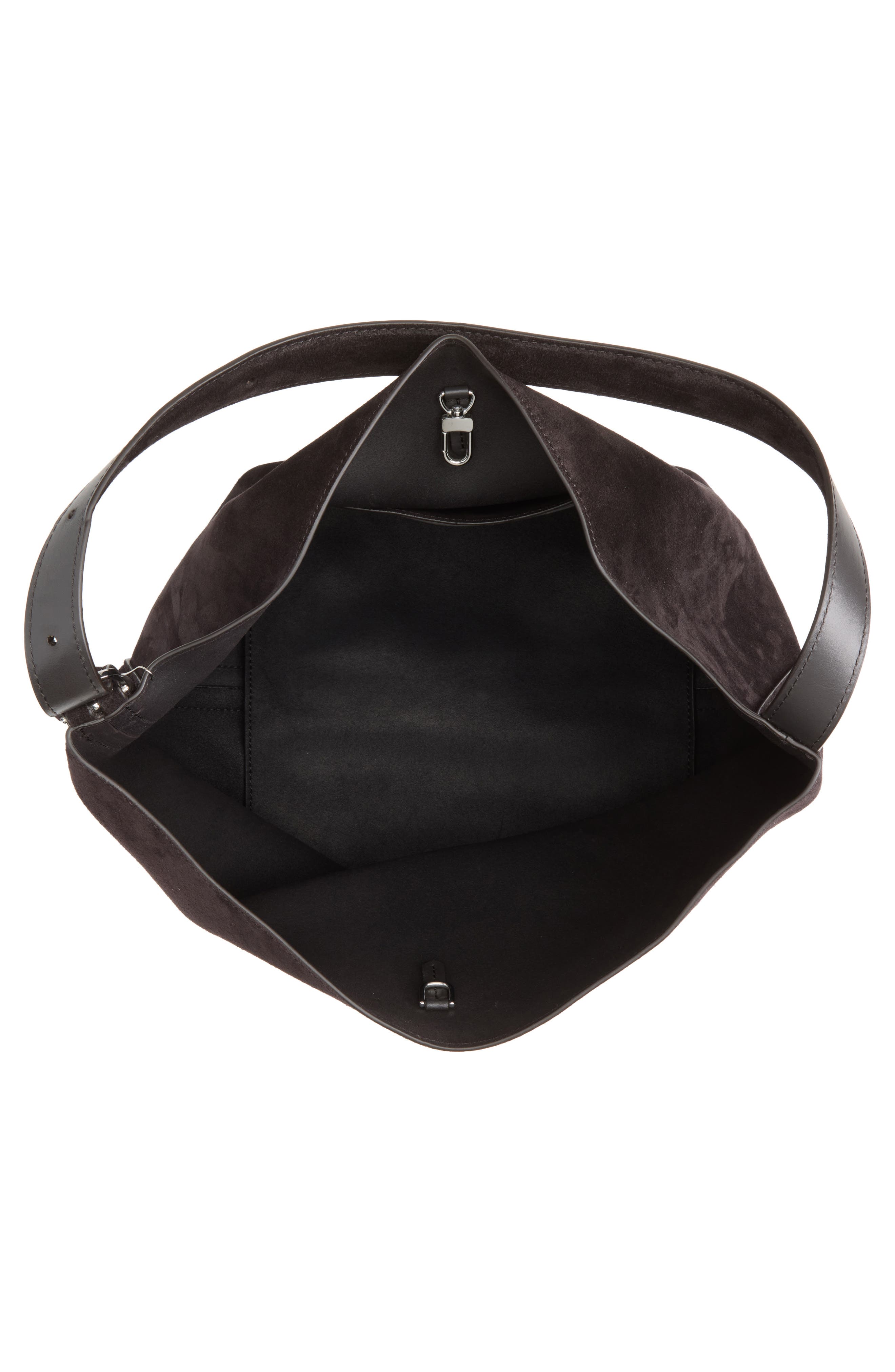 Medium Belted Suede Tote, Alternate, color, ESPRESSO