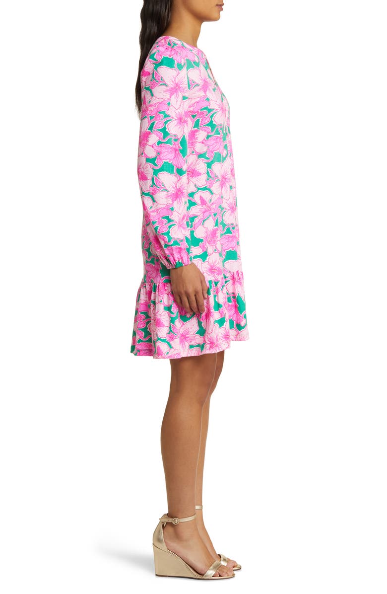 Lilly Pulitzer<sup>®</sup> Alyssa Hibiscus Print Long Sleeve Shift Dress, Alternate, color,