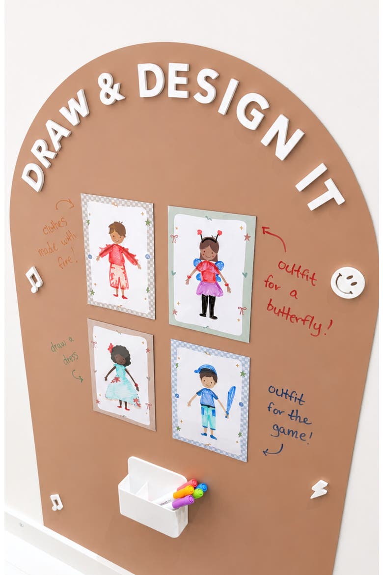Reusable Magnetic Coloring Sheets, 8 Piece Set, Alternate, color, Design-a-Doll