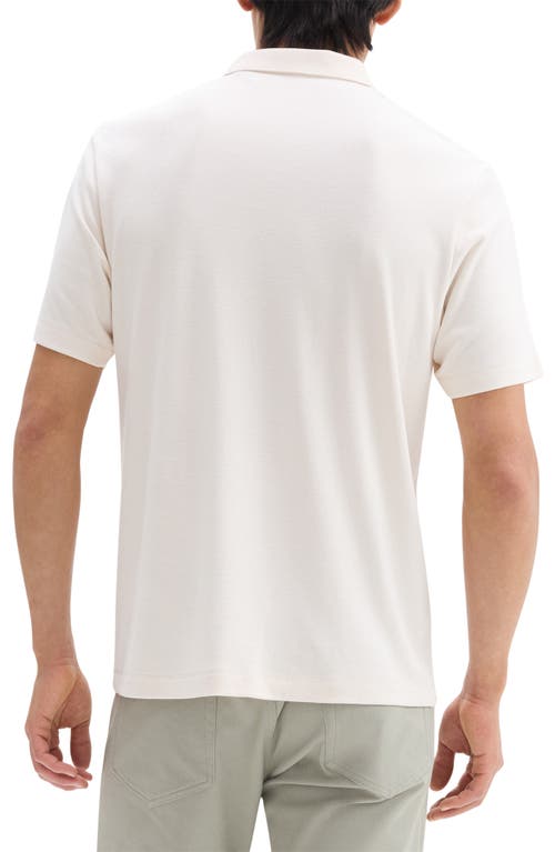 Theory Kayser Solid Modal Blend Polo In Eggshell