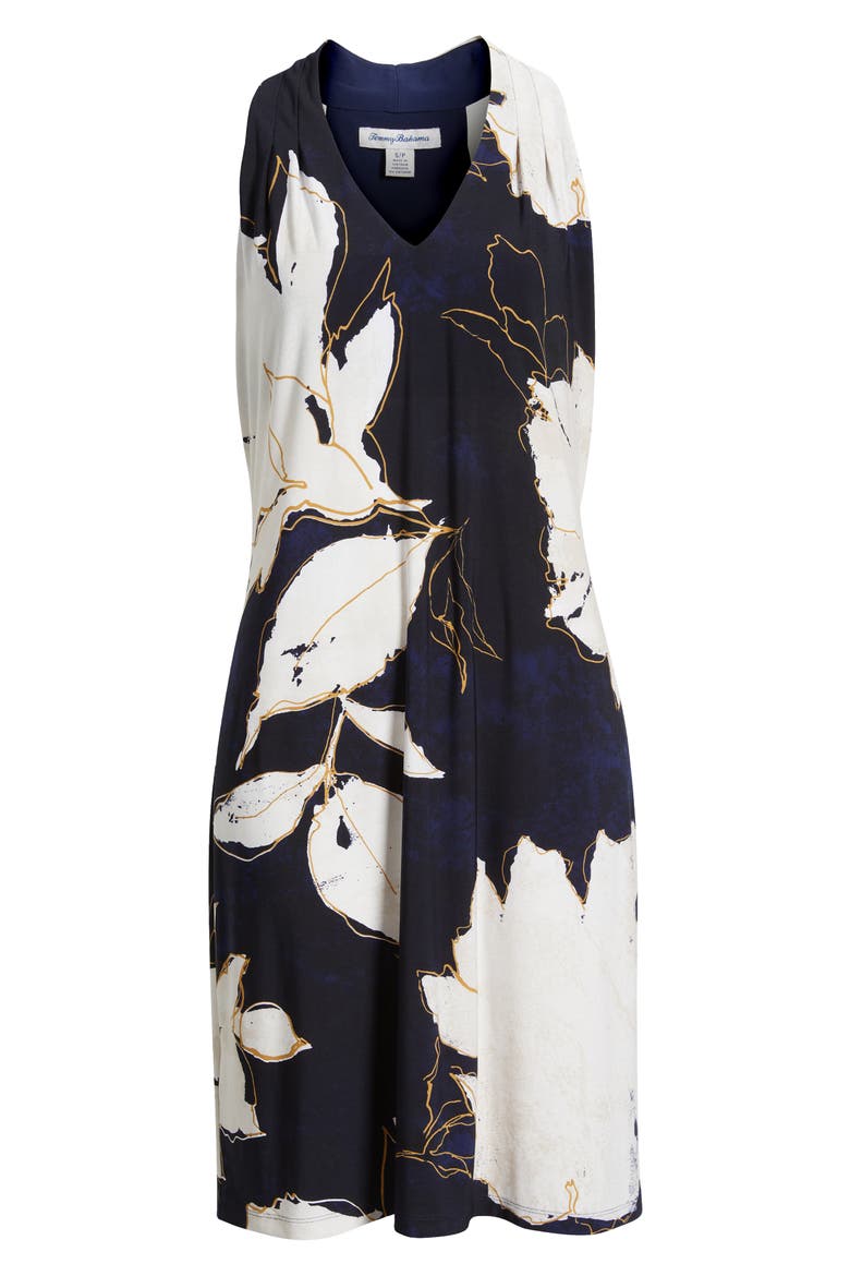 Sanded Petals Sleeveless Dress, Alternate, color, COASTLINE