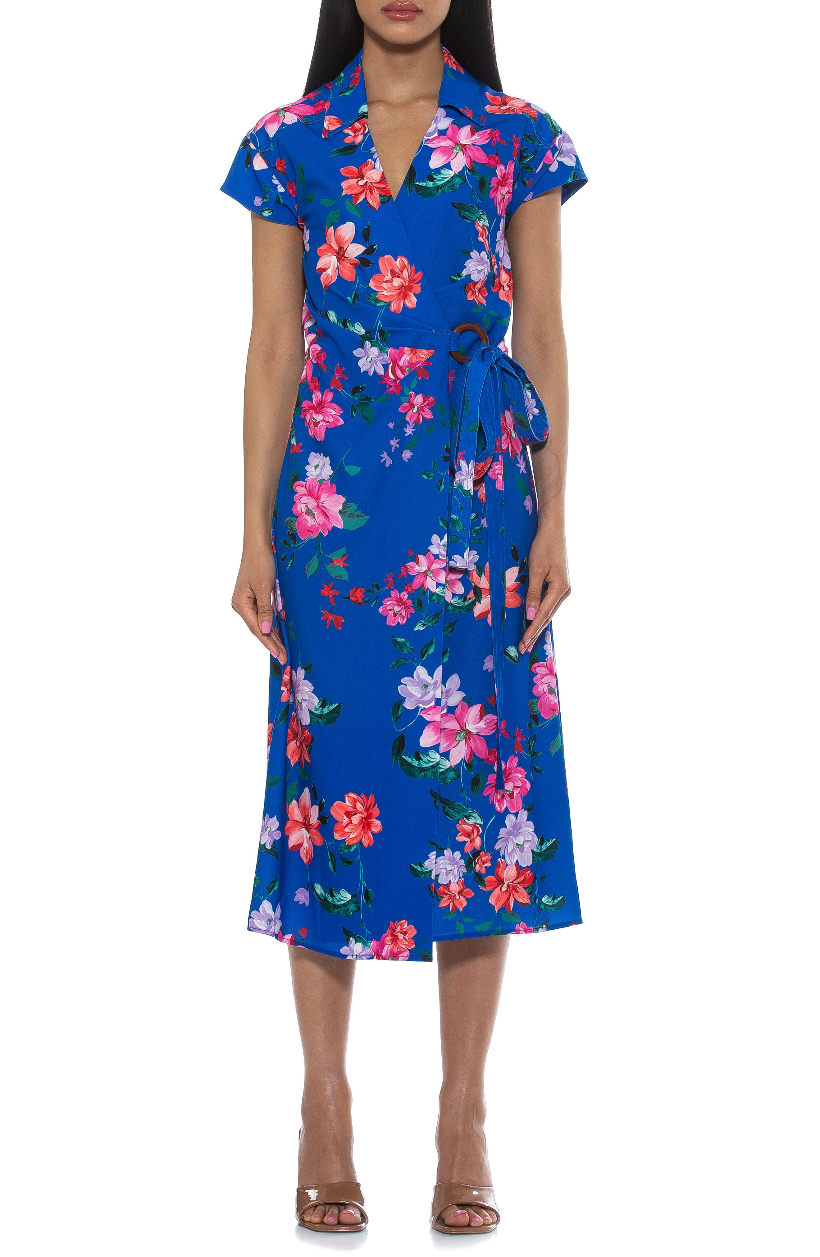 Paris Surplice Wrap Midi Dress - image 5