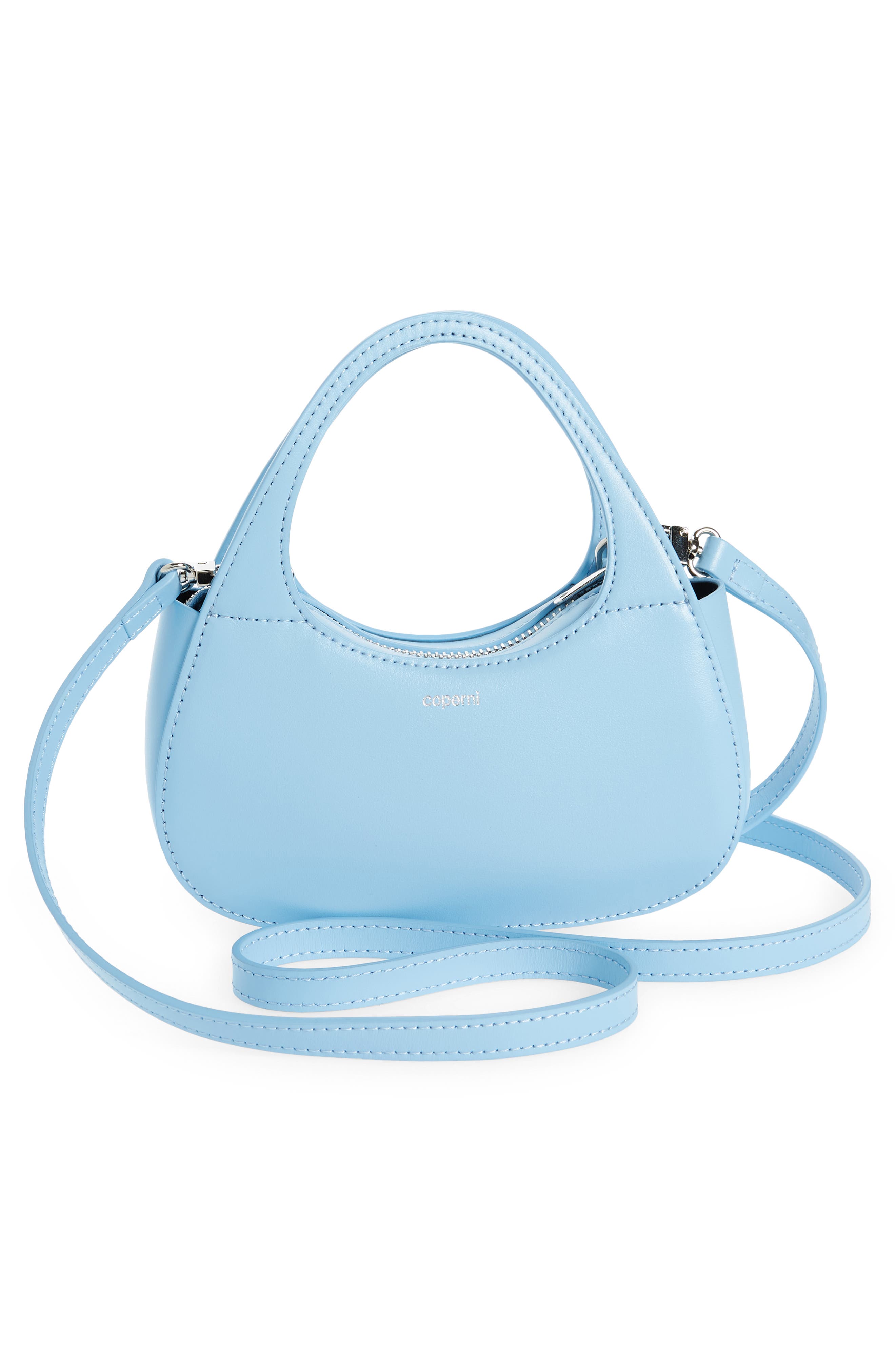 Coperni Micro Swipe Baguette Leather Top Handle Bag, Alternate, color, 