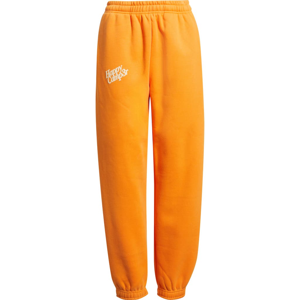 Happy Camp3r Puff Series Core Logo Cotton Blend Joggers In Yellow