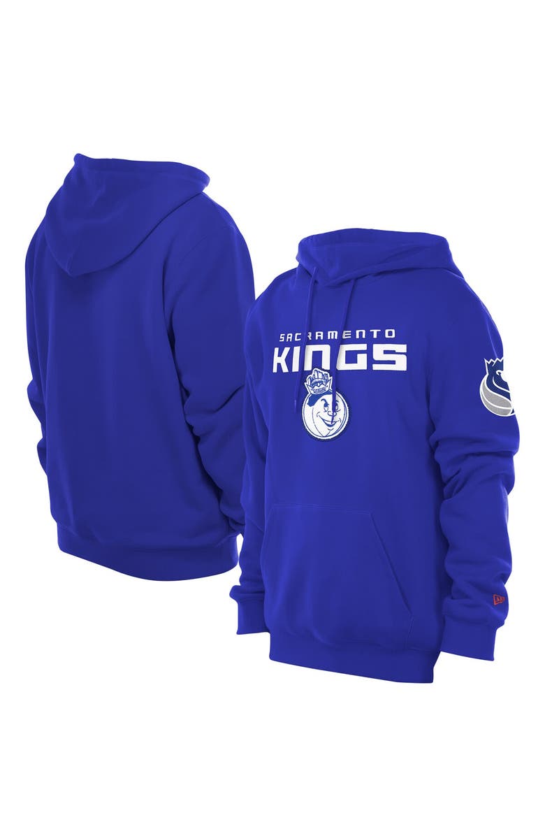 New Era Men's New Era  Blue Sacramento Kings 2024/25 City Edition Chenille Heavyweight Pullover Hoodie, Alternate, color, 