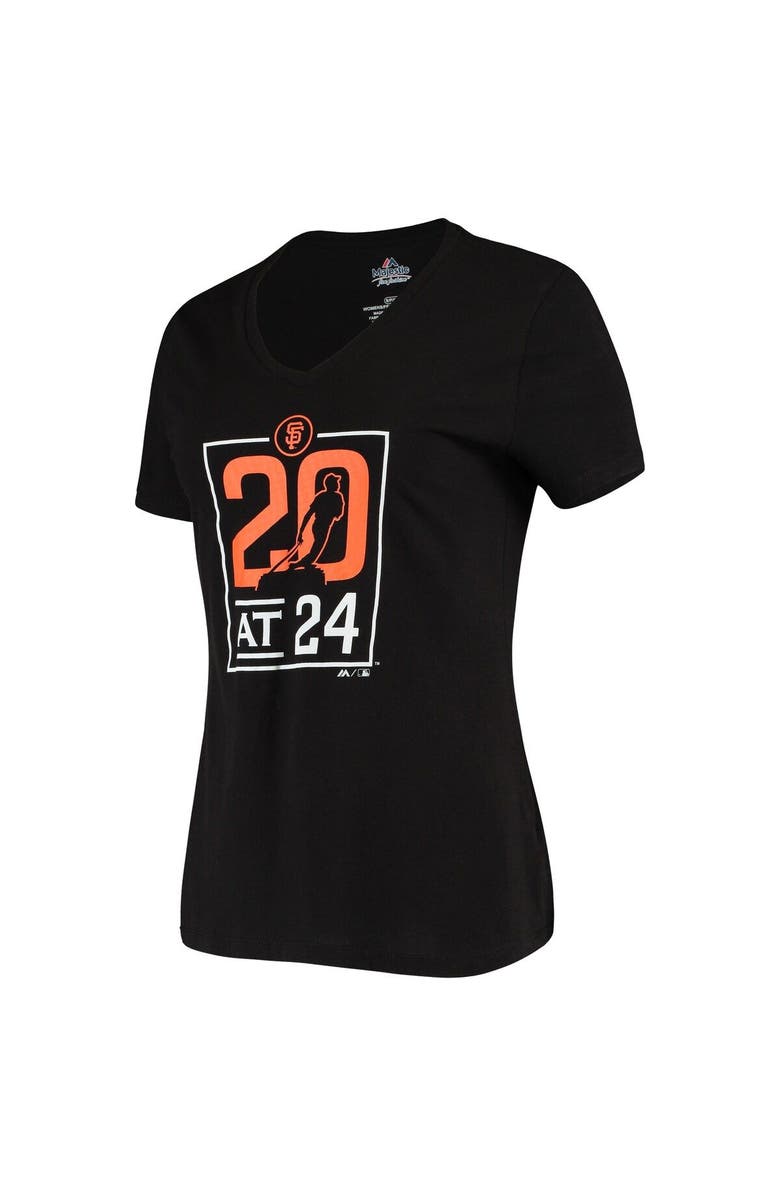MAJESTIC Men's Majestic Black San Francisco Giants Park Anniversary V-Neck T-Shirt, Alternate, color,