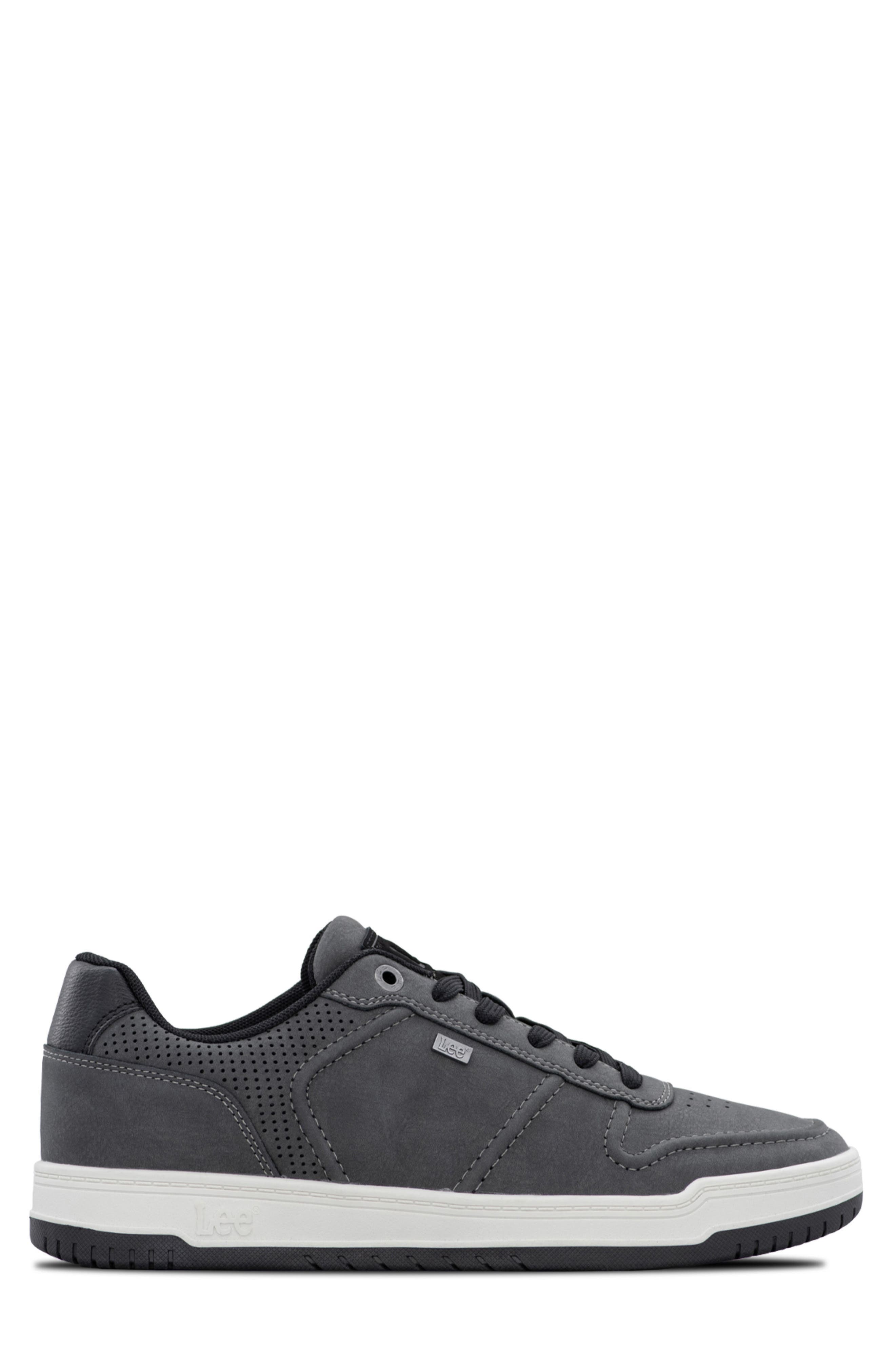 Specter Lux Faux Leather Sneaker, Alternate, color, CHARCOAL/ BLACK