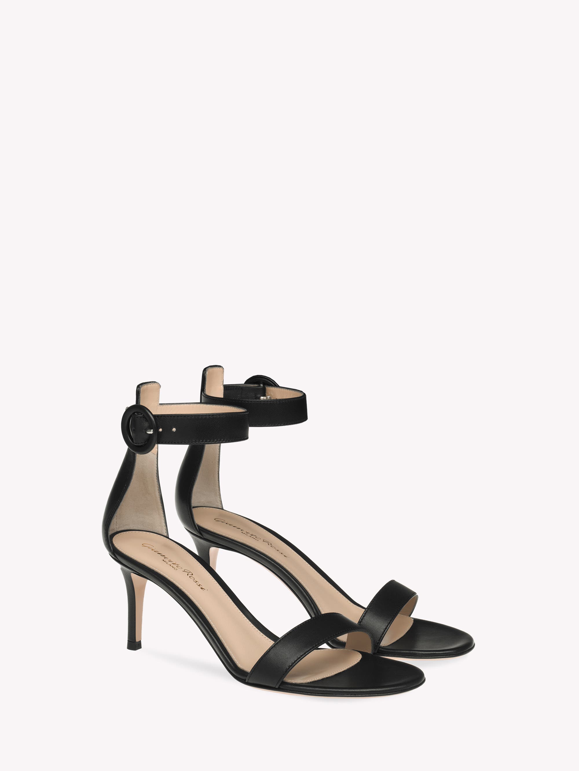 Gianvito Rossi Portofino 70 Sandal, Alternate, color, Black Leather