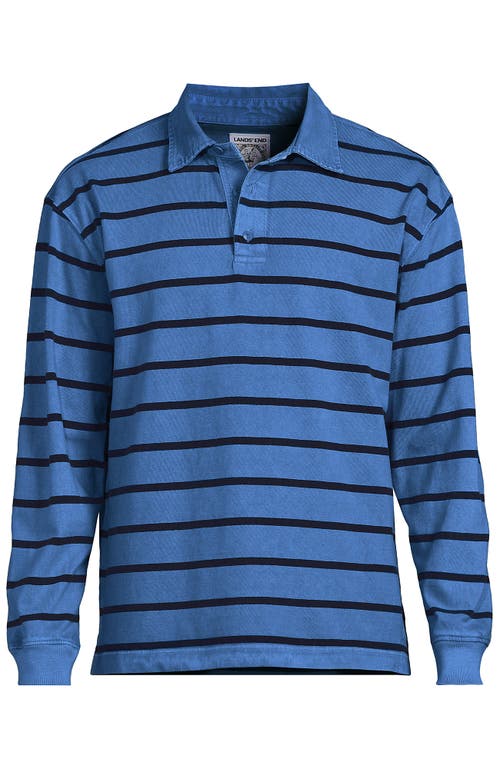 LANDS' END LANDS' END LONG SLEEVE OVERDYE RUGBY SHIRT
