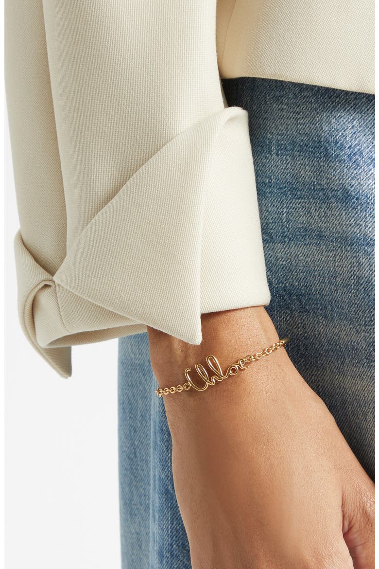 Script Logo Bracelet, Alternate, color, VINTAGE GOLD